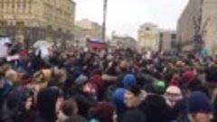 В Москве на Пушкинской проходит акция за бойкот выборов