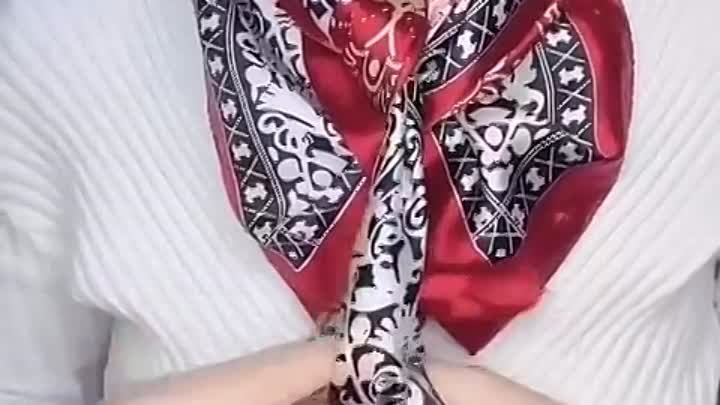 Оригинальные способы завязать платок шарфик