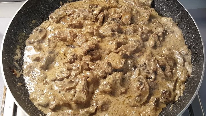 Бефстроганов из говядины со сметаной фото Бефстроганов из говядины со сметаной фото