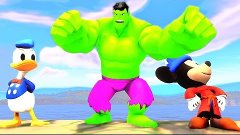 Spiderman new cartoon with the Hulk, Mickey mouse and Donald...