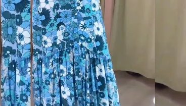 Модное платье голубые цветы. Скидки на летнюю коллекцию