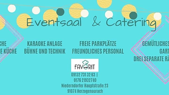 Eventsaal, Catering