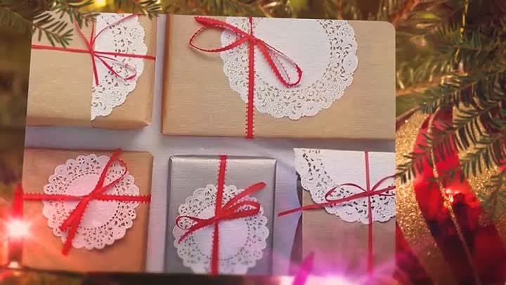 Декор подарков с помощью крафт-бумаги