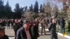 Митинг сторонников Аслана Бжания у Кабмина Абхазии