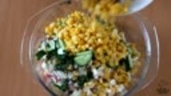 Три быстрых и вкусных салата с кукурузой (#SaladsWall)