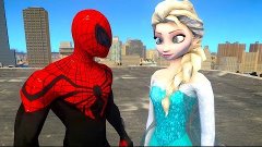 Spiderman new cartoon with iron man and Princess Anna