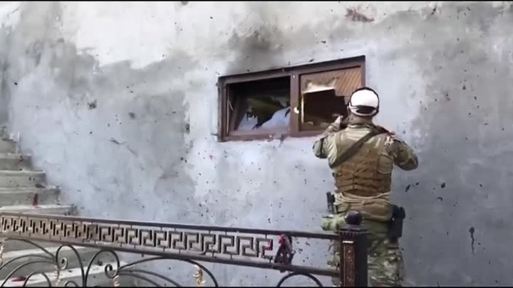 Видео с места ликвидации боевиков в Грозном. 13.10.2020. www.warchec ...