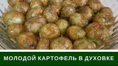 Молодой Картофель В Духовке С Чесноком и Зеленью