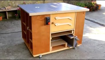 Home made router table & table saw cabinet / Fresadora- Circular ...