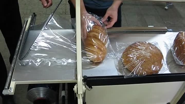 Как упаковать хлеб в термоусадочную пленку.МТУ Импульс-300