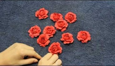 Как сделать розу из бумаги с помощью ложки