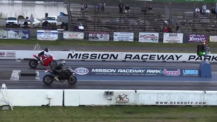 H2 Ninja vs Ducati Panigale V4 drag race