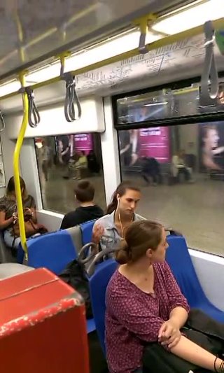 THE ONLY TERRORISTS ON THE GERMAN SUBWAY OR TRANSPORT SYSTEM ARE THE POLIZEI