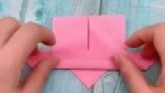 Очень простое крылатое сердце-оригами ко Дню Валентина