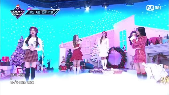 Heejin , Jiwon , Yeonhee , Jihan (Original Song by Ariana Grande) - Santa Tell Me   M  Countdown 201224